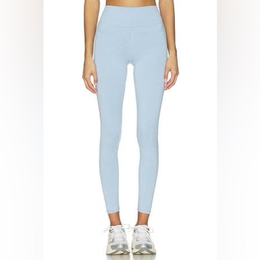 Beach Riot Blue Ribbed Fold Over Leggings - Picture 8 of 8